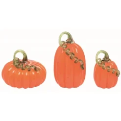 Kirkland's Home Glass Curly Stem Pumpkins, Set Of 3- Statues & Figurines