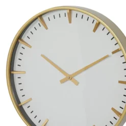 Kirkland's Home Glass Frame Gold Accent Wall Clock- Clocks
