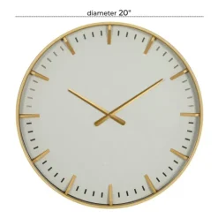 Kirkland's Home Glass Frame Gold Accent Wall Clock- Clocks