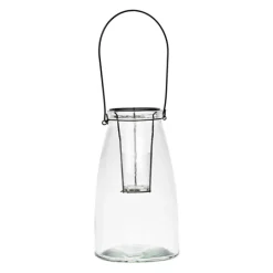 Kirkland's Home Glass Lantern With Metal Insert- Lanterns