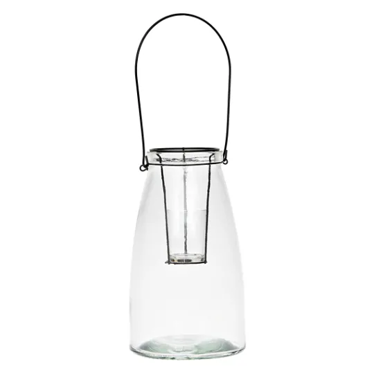 Kirkland's Home Glass Lantern With Metal Insert- Lanterns