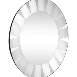 Kirkland's Home Glass Petal Round Beveled Mirror- Decorative Mirrors