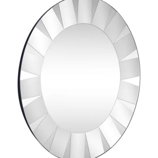 Kirkland's Home Glass Petal Round Beveled Mirror- Decorative Mirrors