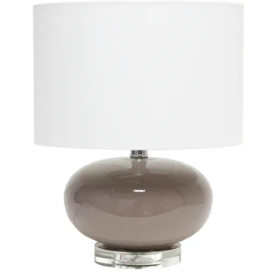 Kirkland's Home Glass Short Oval Table Lamp- Table Lamps