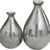 Kirkland's Home Glass Teardrop Textured Vases, Set Of 2- Vases