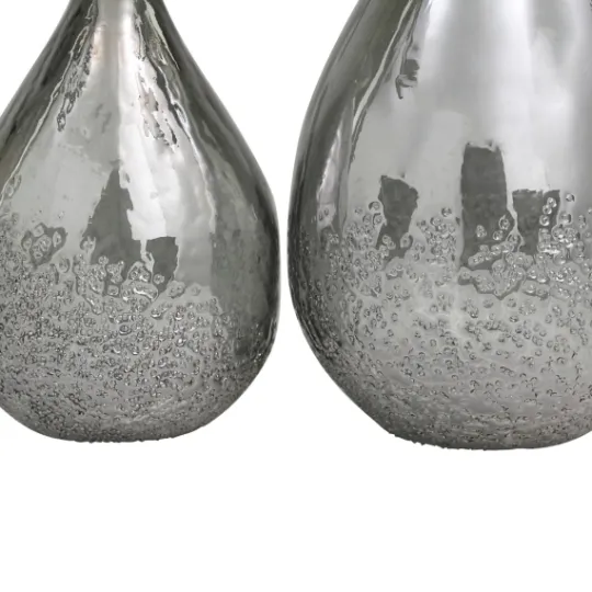 Kirkland's Home Glass Teardrop Textured Vases, Set Of 2- Vases