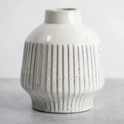 Kirkland's Home Glaze Ribbed Terracotta Vase, 12 In.- Vases