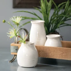 Kirkland's Home Glossy Curved Vases, Set Of 3- Vases