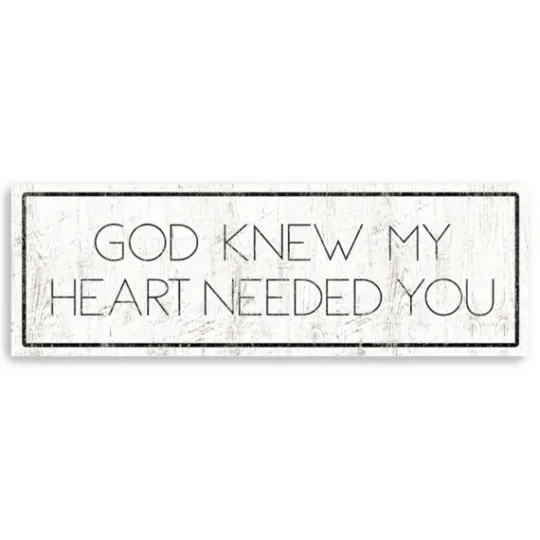 Kirkland's Home God Knew My Heart Needed You Canvas Art Print- Wall Quotes & Signs