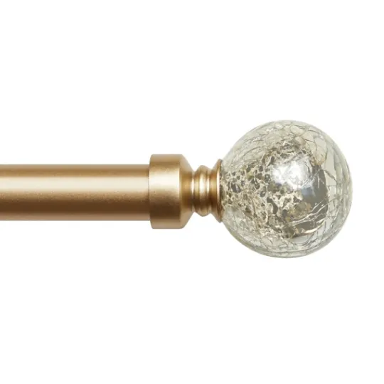 Kirkland's Home Gold Aged Mercury Sphere Curtain Rod, 72 In.- Curtain Rods & Hardware