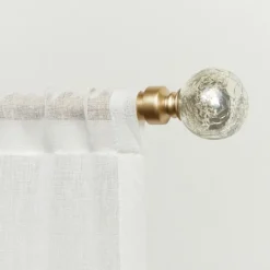 Kirkland's Home Gold Aged Mercury Sphere Curtain Rod, 120 In.- Curtain Rods & Hardware