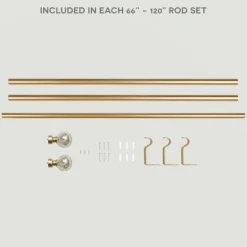 Kirkland's Home Gold Aged Mercury Sphere Curtain Rod, 120 In.- Curtain Rods & Hardware