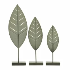 Kirkland's Home Gold And Black Metal Leaf Statues, Set Of 3- Statues & Figurines