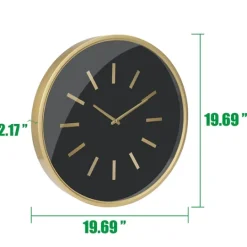 Kirkland's Home Gold And Black Modern Wall Clock- Clocks
