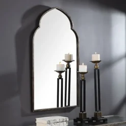 Kirkland's Home Gold And Bronze Metal Arch Mirror- Decorative Mirrors