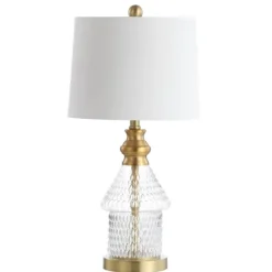 Kirkland's Home Gold And Clear Bubble Glass Table Lamp- Table Lamps