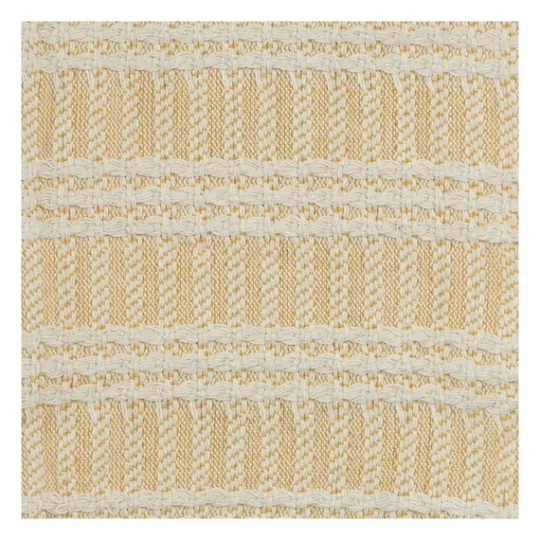 Kirkland's Home Gold And Ivory Striped Cotton Throw- Blankets & Throws