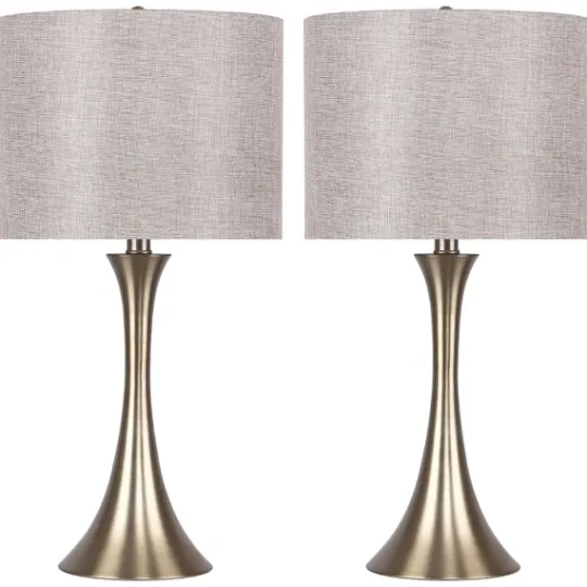 Kirkland's Home Gold And Tapered Table Lamps, Set Of 2- Table Lamps