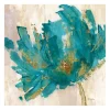 Kirkland's Home Gold And Turquoise Flower Giclee Canvas Art Print- Canvas Art
