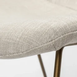 Kirkland's Home Gold And Upholstered Dining Chair- Dining Chairs