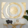 Kirkland's Home Gold And White Abstract Ripple Wall Plaque- Wall Plaques