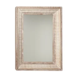 Kirkland's Home Gold And White Washed Carved Frame Mirror- Decorative Mirrors