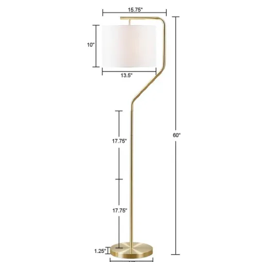 Kirkland's Home Gold Angular Modern Floor Lamp- Floor Lamps