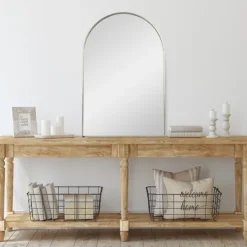 Kirkland's Home Gold Arch Frame Modern Wall Mirror- Decorative Mirrors