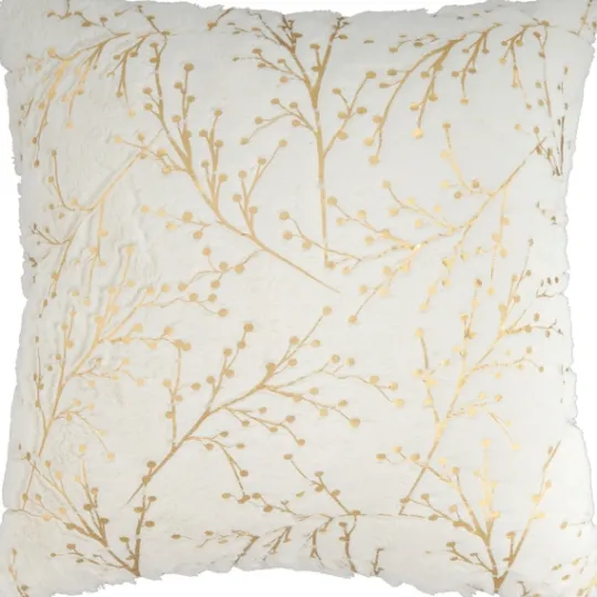 Kirkland's Home Gold Branches Faux Fur Throw Pillow- Pillows