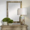 Kirkland's Home Gold Coconut Shell Inlay Framed Mirror- Decorative Mirrors