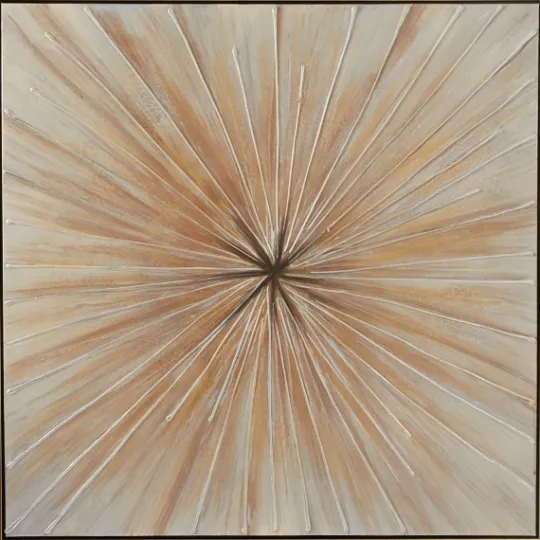 Kirkland's Home Gold Contemporary Burst Framed Canvas Art Print- Canvas Art