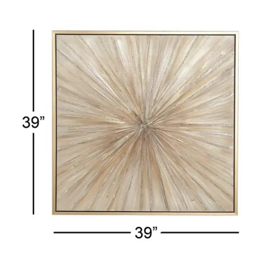 Kirkland's Home Gold Contemporary Burst Framed Canvas Art Print- Canvas Art