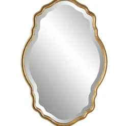 Kirkland's Home Gold Curved Beveled Frame Mirror- Decorative Mirrors