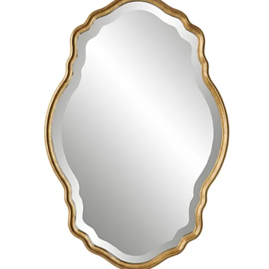 Kirkland's Home Gold Curved Beveled Frame Mirror- Decorative Mirrors