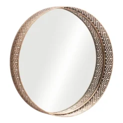 Kirkland's Home Gold Cutout Ancient Ring Framed Mirror- Framed Mirrors