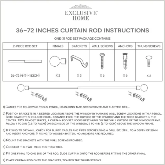 Kirkland's Home Gold Eleanor Curtain Rod Set, 72 In.- Curtain Rods & Hardware