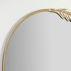 Kirkland's Home Gold Finish Oval Wreath Mirror- Decorative Mirrors