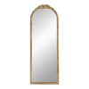 Kirkland's Home Gold Floral Top Arch Frame Floor Mirror, 19X55 In.- Decorative Mirrors