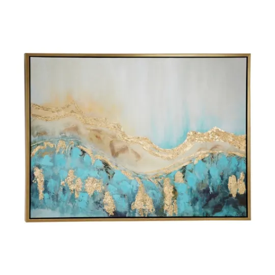 Kirkland's Home Gold Geode Slice Framed Canvas Art Print- Framed Art