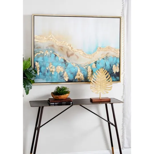 Kirkland's Home Gold Geode Slice Framed Canvas Art Print- Framed Art