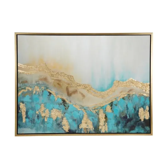 Kirkland's Home Gold Geode Slice Framed Canvas Art Print- Framed Art