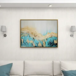 Kirkland's Home Gold Geode Slice Framed Canvas Art Print- Framed Art