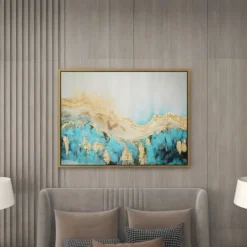 Kirkland's Home Gold Geode Slice Framed Canvas Art Print- Framed Art