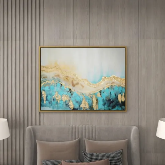 Kirkland's Home Gold Geode Slice Framed Canvas Art Print- Framed Art