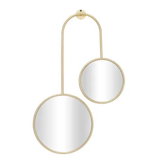 Kirkland's Home Gold Ingrid Metal Modern Wall Mirror- Decorative Mirrors