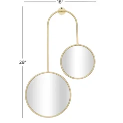 Kirkland's Home Gold Ingrid Metal Modern Wall Mirror- Decorative Mirrors
