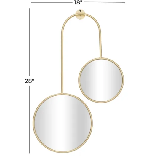 Kirkland's Home Gold Ingrid Metal Modern Wall Mirror- Decorative Mirrors