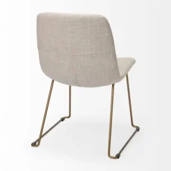 Kirkland's Home Gold Iron And Fabric Dining Chairs, Set Of 2- Dining Chairs
