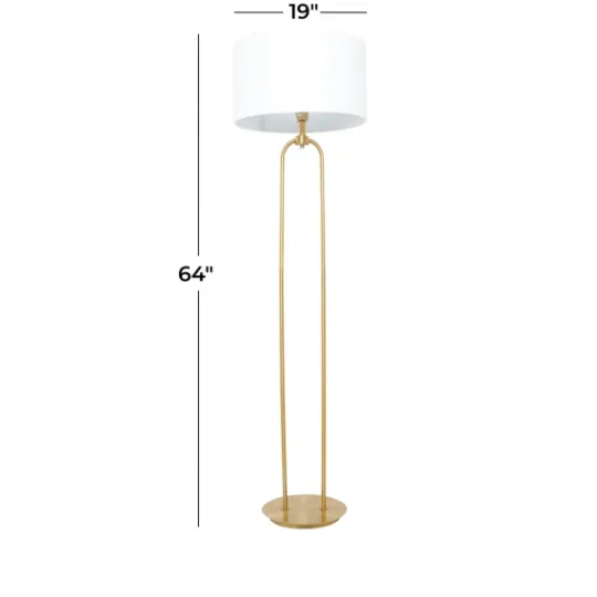 Kirkland's Home Gold Iron Arch Base Floor Lamp- Floor Lamps