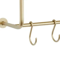 Kirkland's Home Gold Iron Frame Wall Shelf With Hooks- Wall Storage